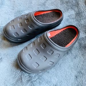 Rubber clogs by Lend’s End.